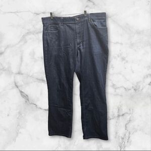 LL Bean Green Fleece Lined Jeans Men's 40X32 Classic Fit Straight Pockets Blue